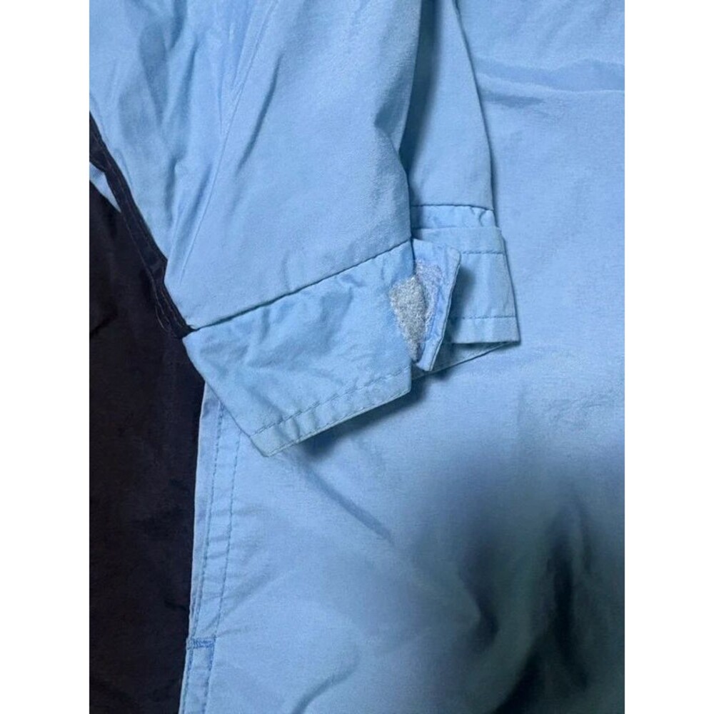 Adidas Light Blue & Navy Full Zip Hooded Windbreaker Jacket - Size XL - Picture 4 of 7